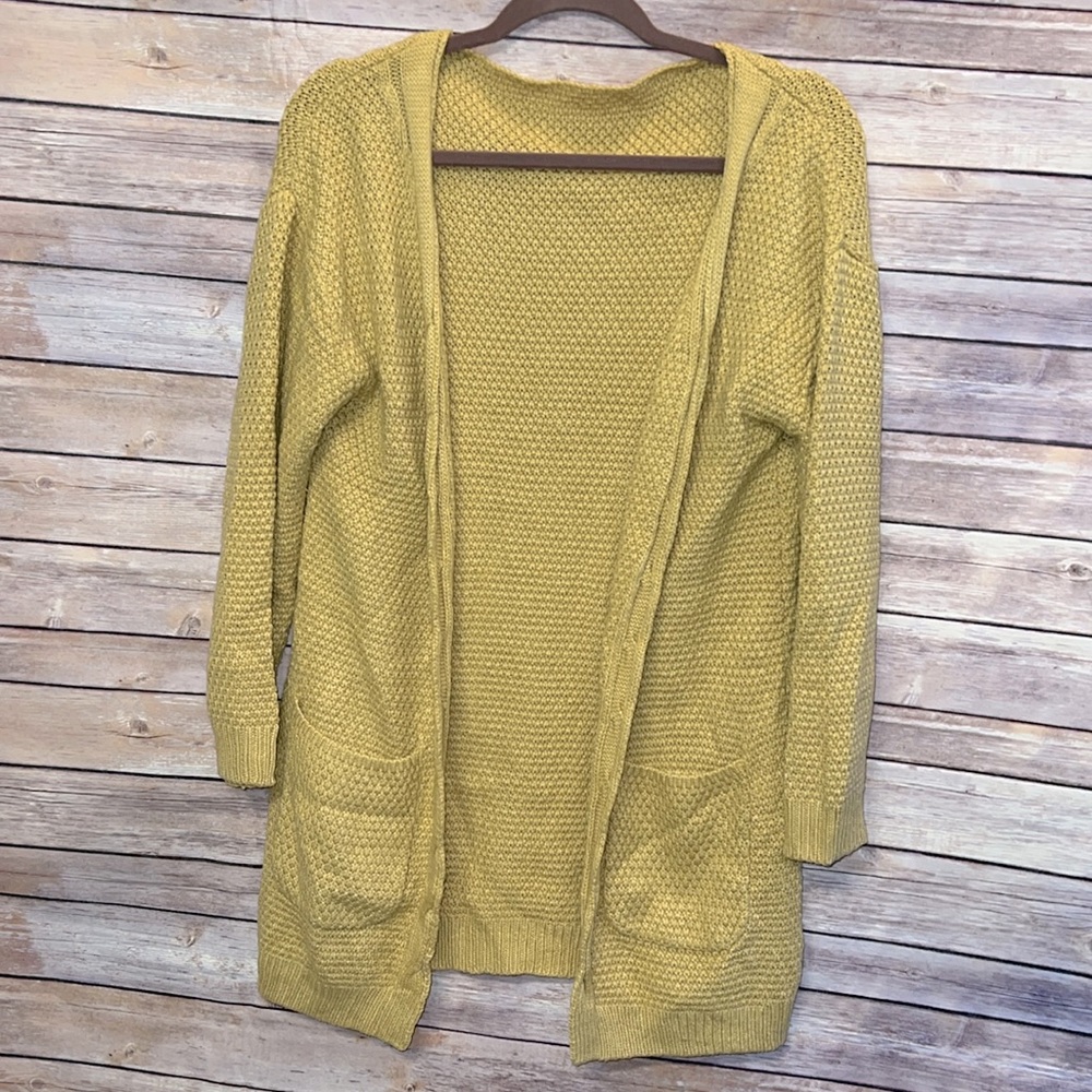 Golden Cardigan w/Pockets- Size M